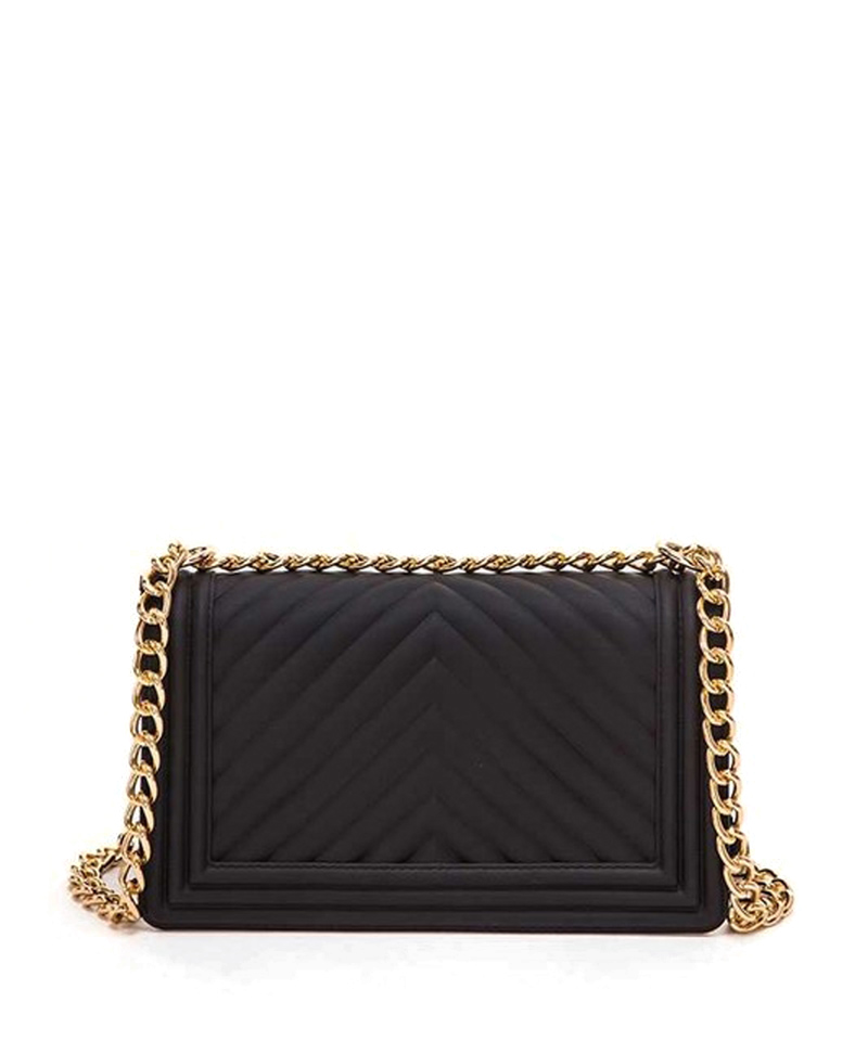 Mix Tone Textured Jelly Shoulder Bag SJ735C